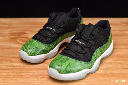 SNAKESKIN GREEN RETRO - 11 528895-033 LOW JORDAN 1018